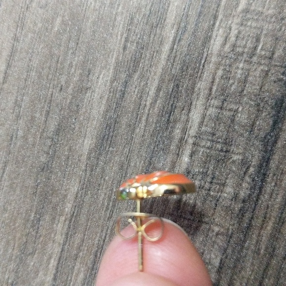 #361Halloween/Fall Pumpkin Studs Earrings. - Picture 4 of 4